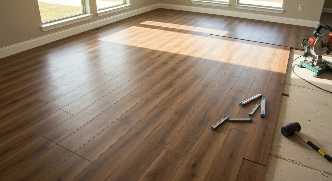 Laminate flooring installation