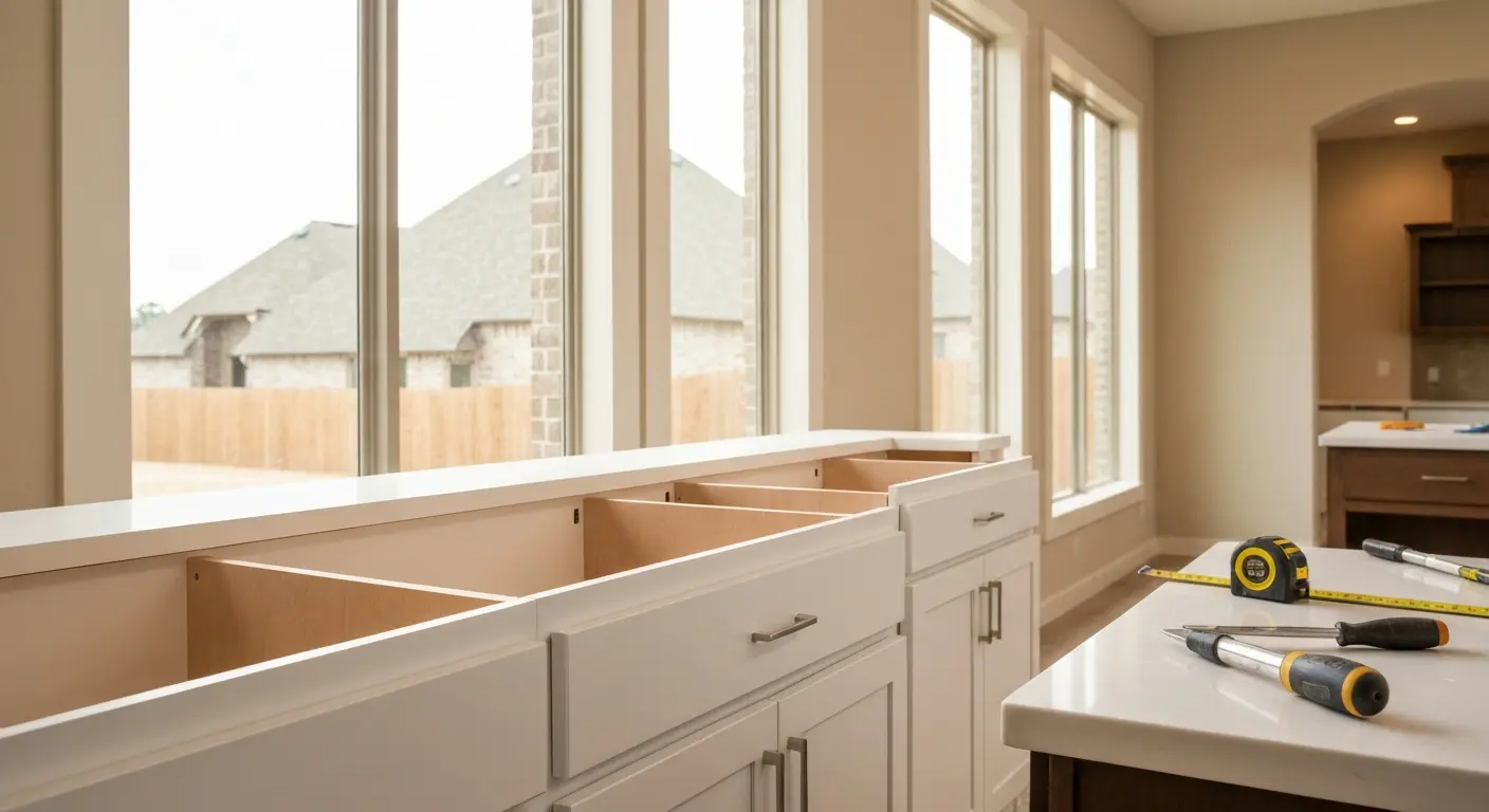 Custom kitchen cabinet installation