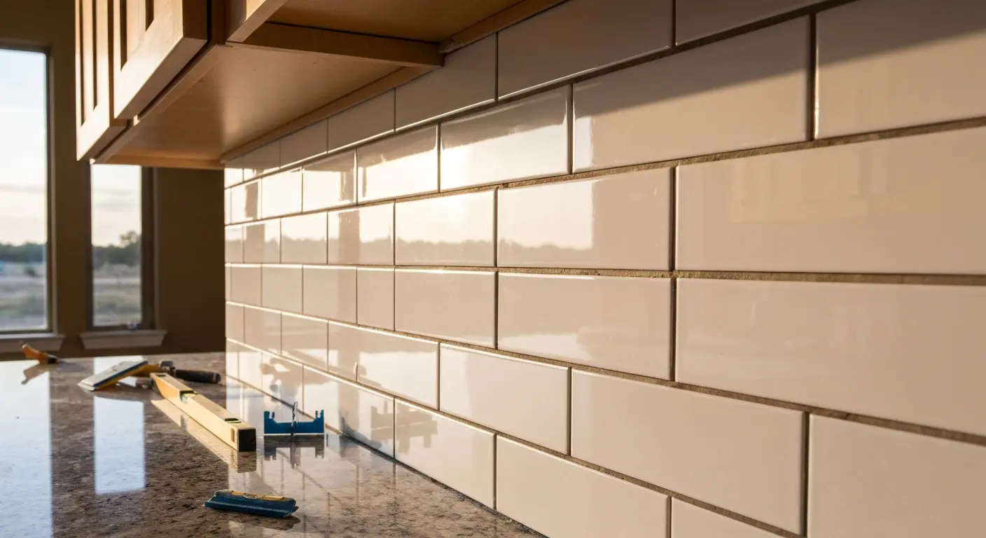 Kitchen backsplash tile installation