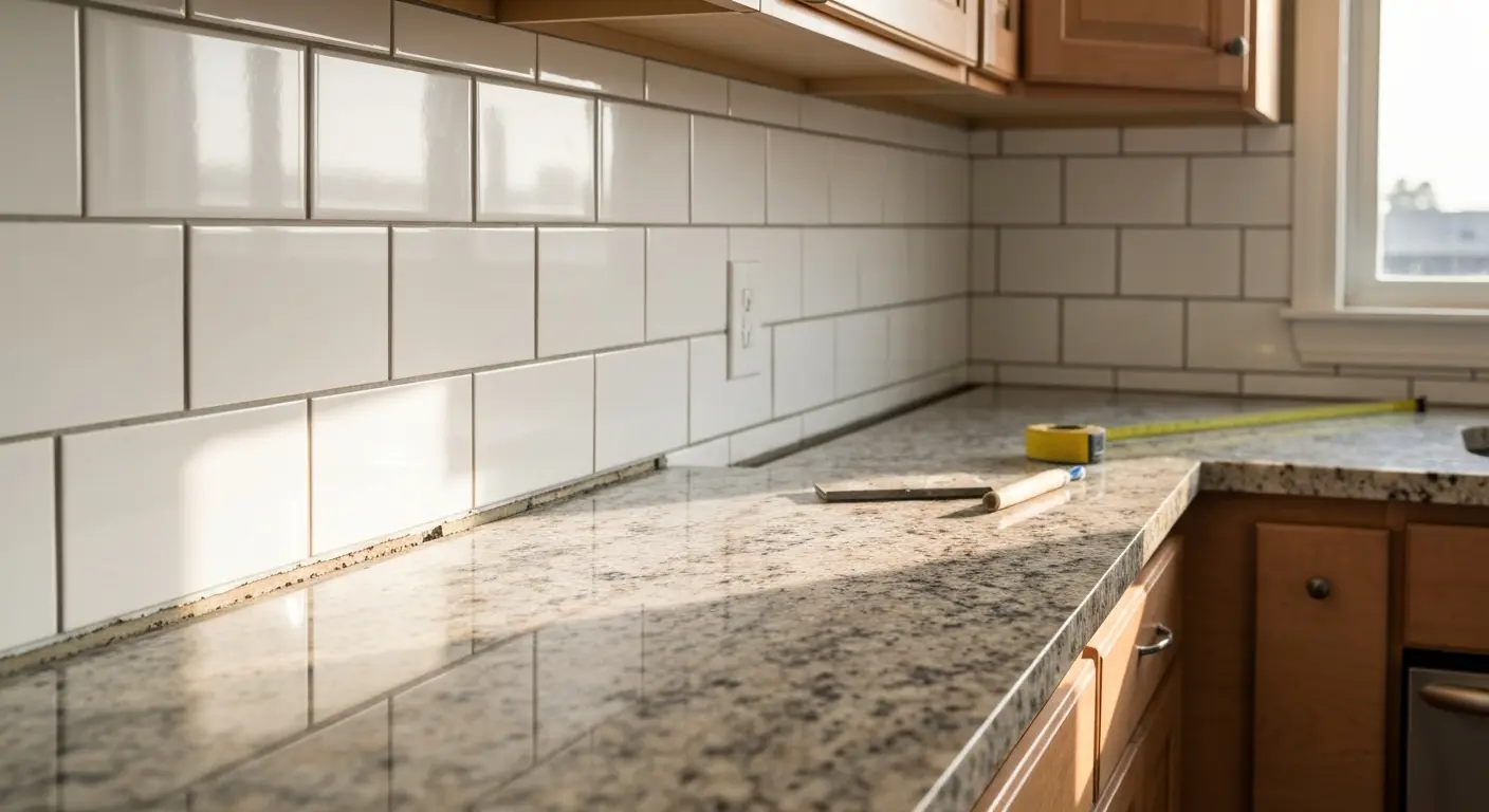 Kitchen countertops and backsplash
