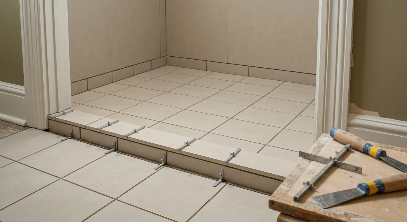 Bathroom tile flooring