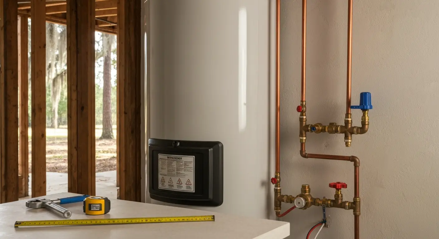 Water heater replacement installation