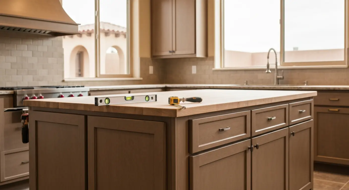 Kitchen island installation
