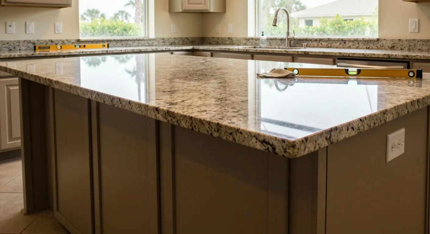Kitchen countertop installation