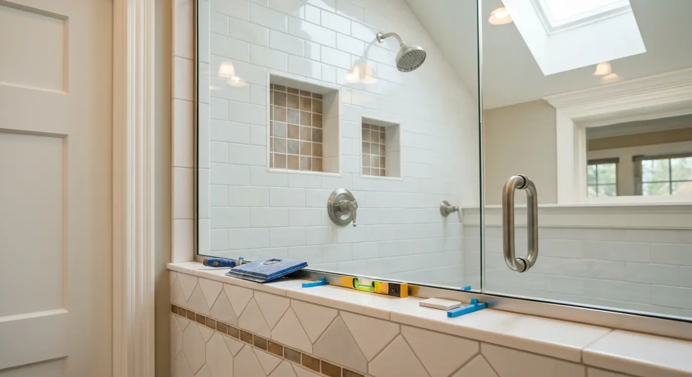 Tile shower installation