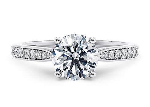 Diamond band engagement ring