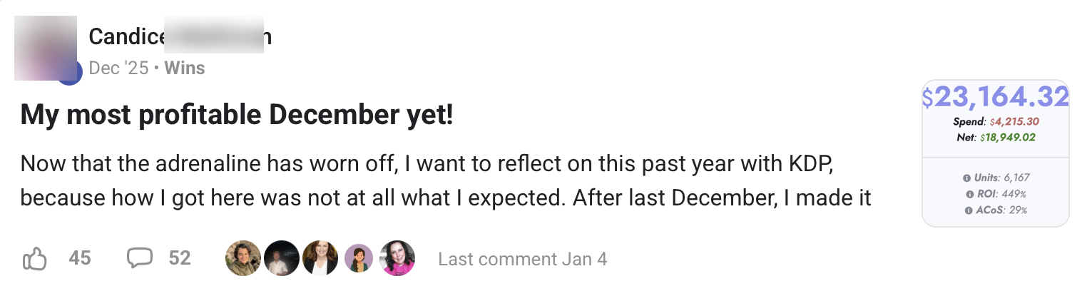Candice's results post