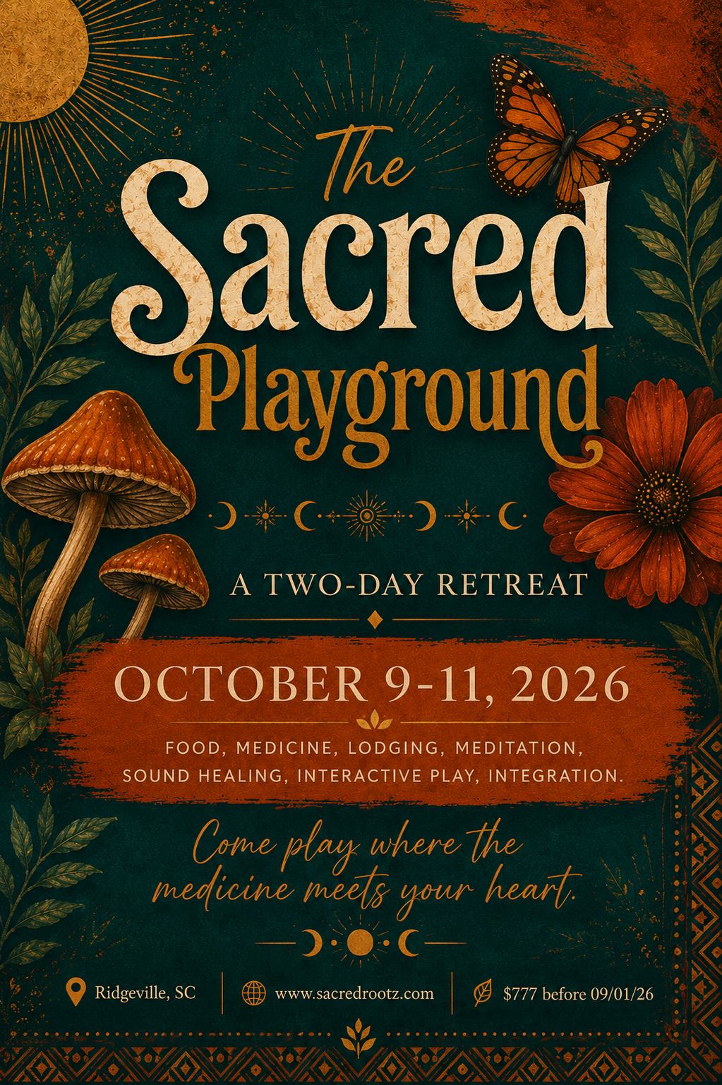 The Sacred Playground — A Two-Day Retreat · October 9–11, 2026