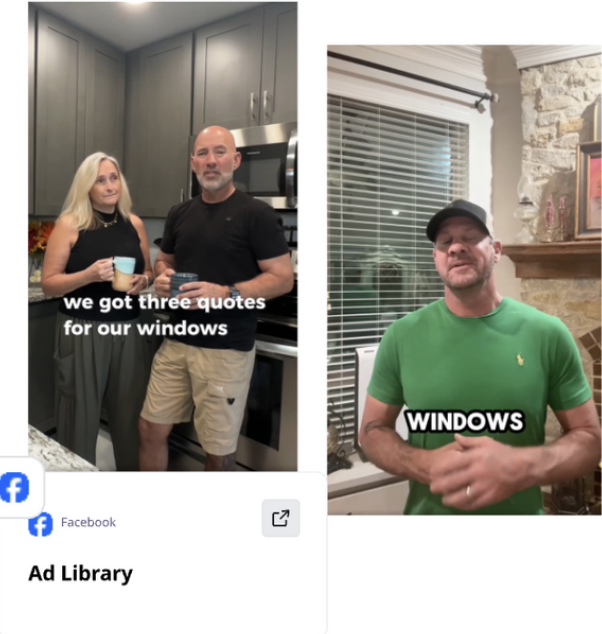 Luno Digital style ad examples showing authentic homeowner-focused creative