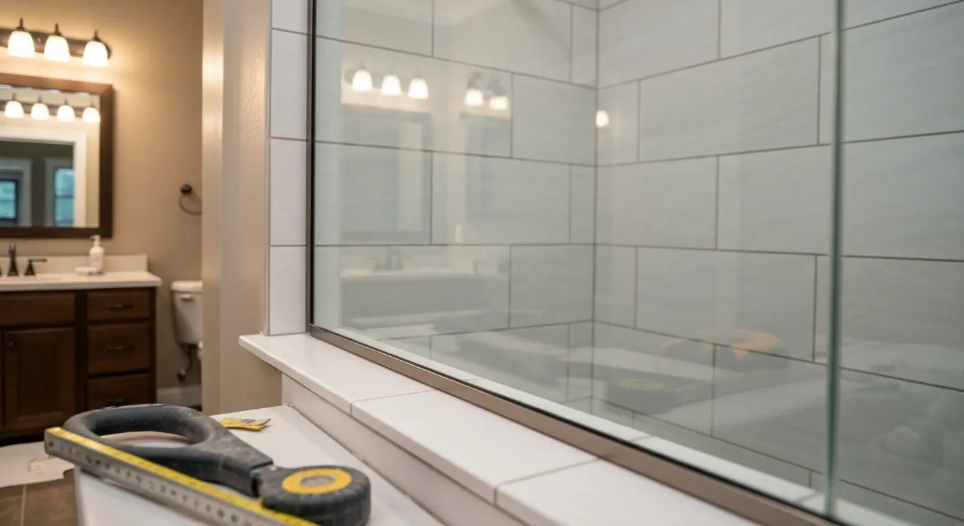 Shower upgrade with custom tile
