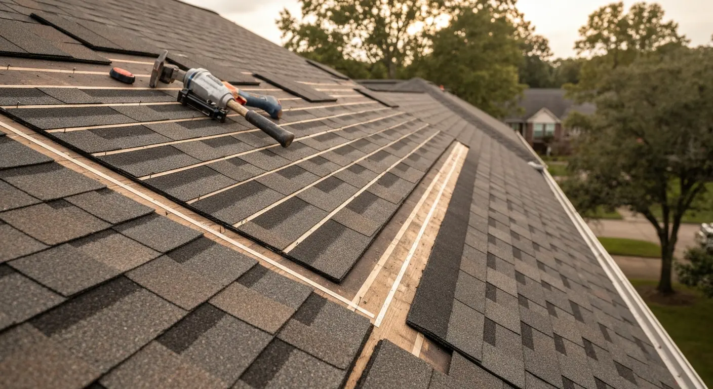 Roof repair work