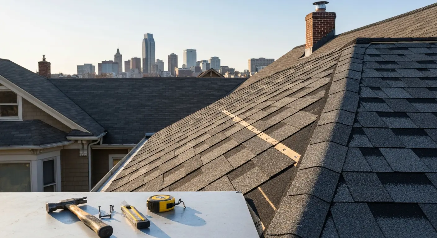 Roof repair work