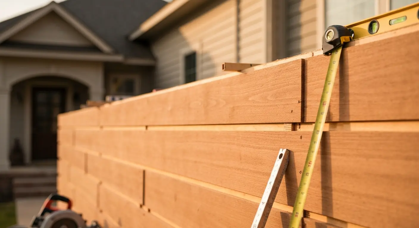 Wood siding installation in Edmond