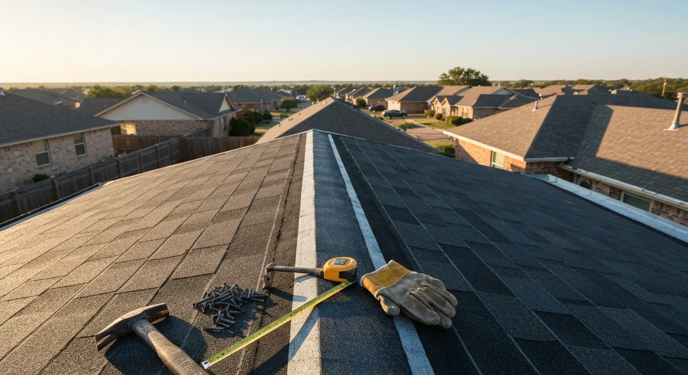 Storm damage roof repair