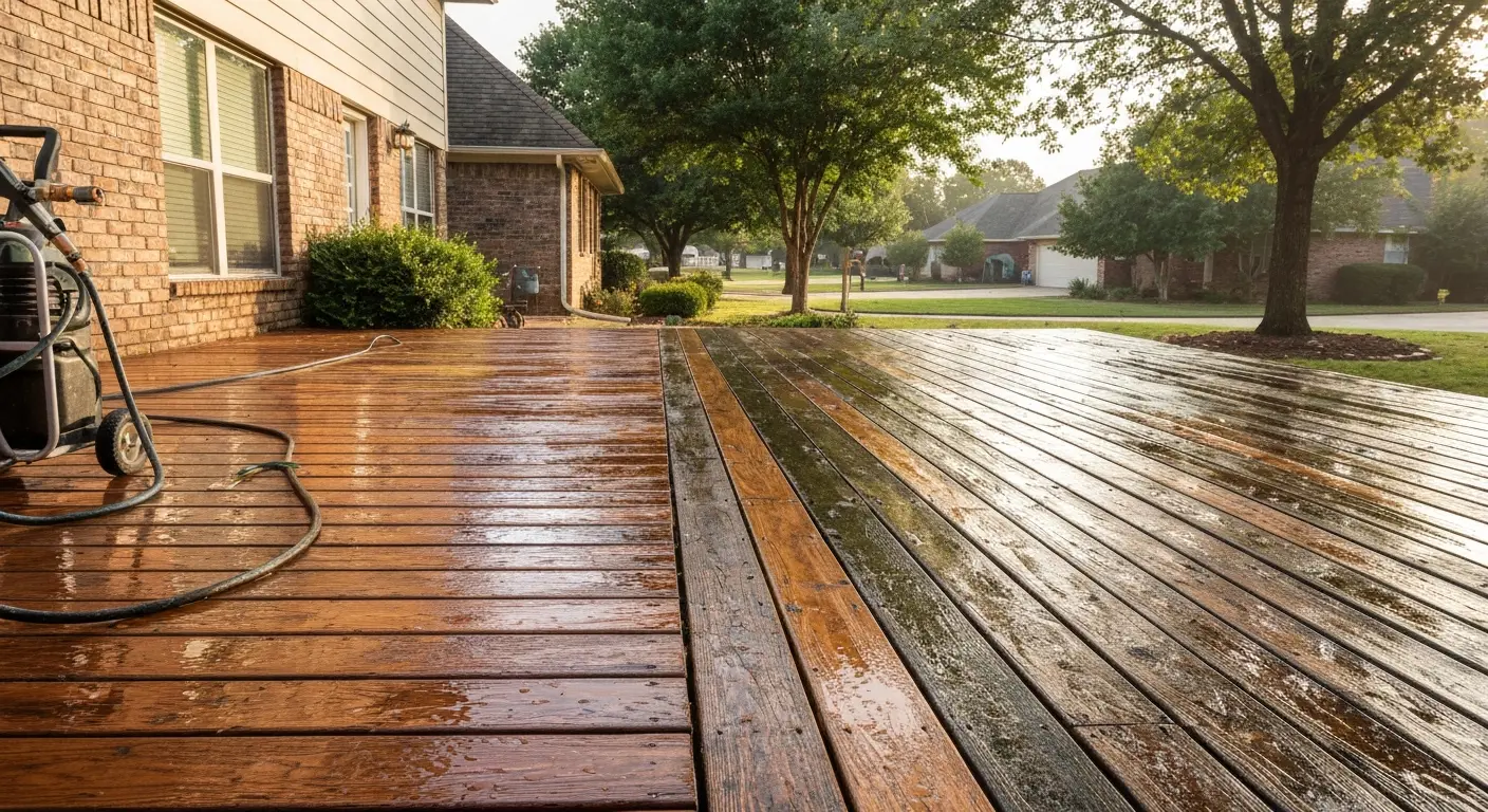 Deck pressure washing service