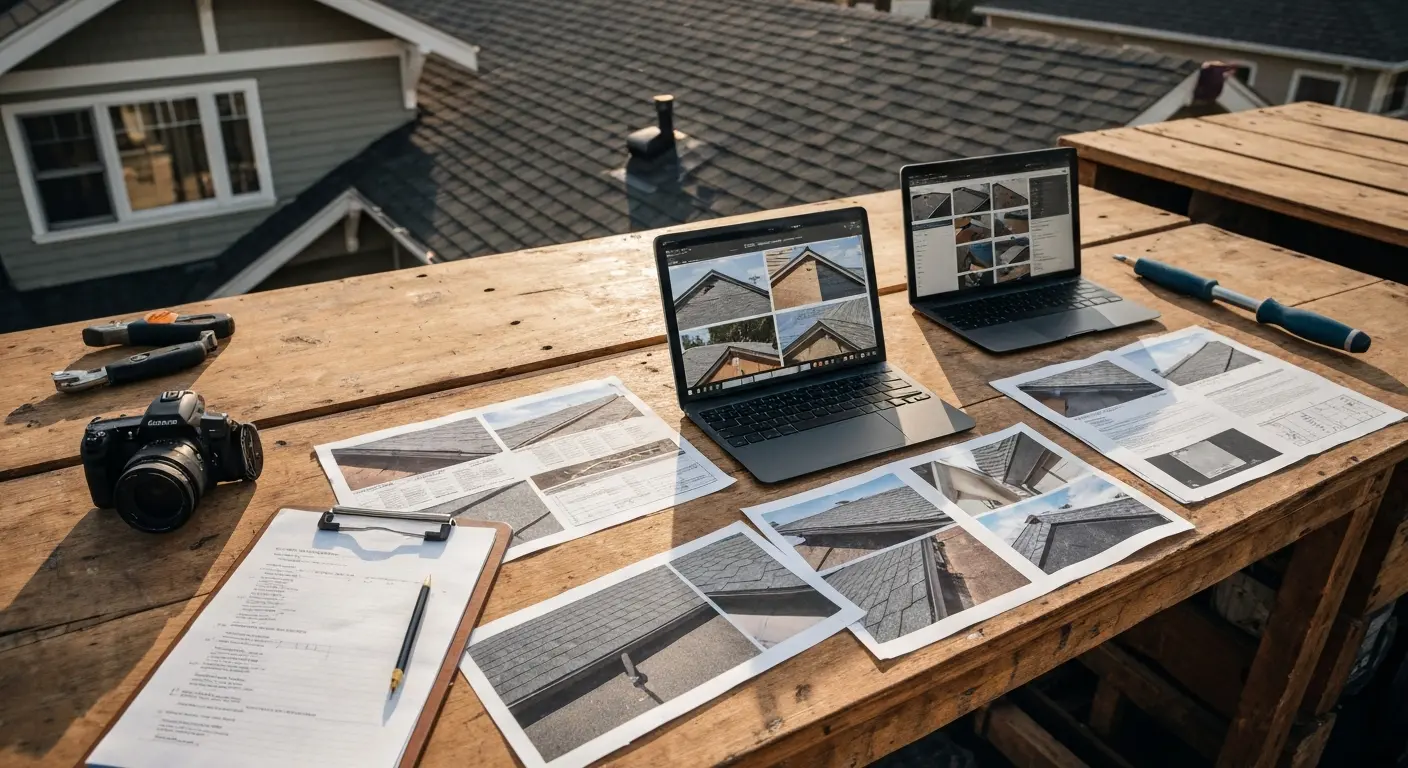 Insurance claim roof documentation