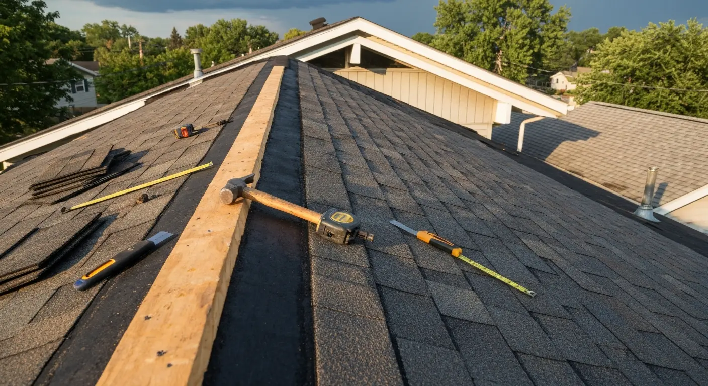 Storm damage roof repair