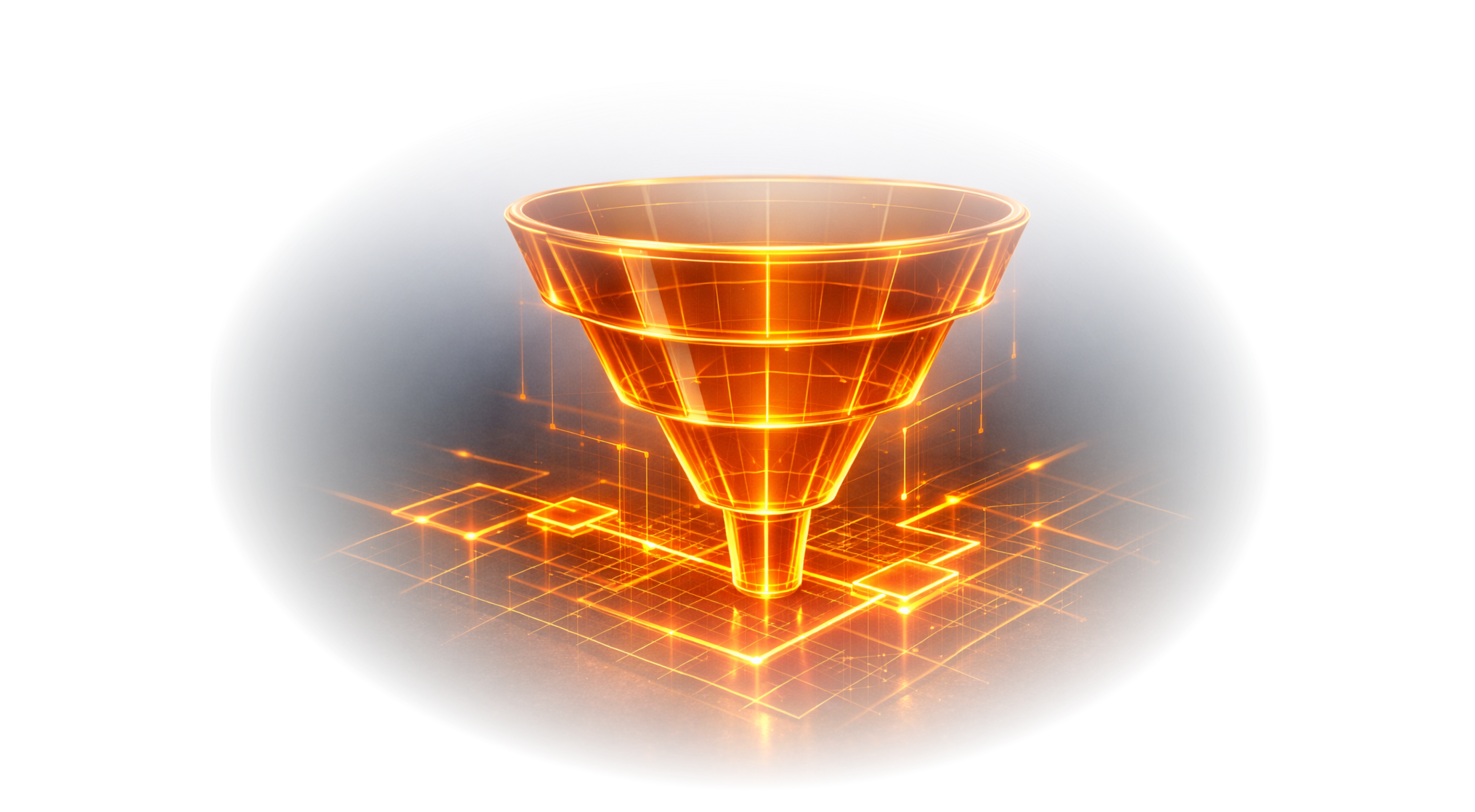 High-conversion funnel design visualization