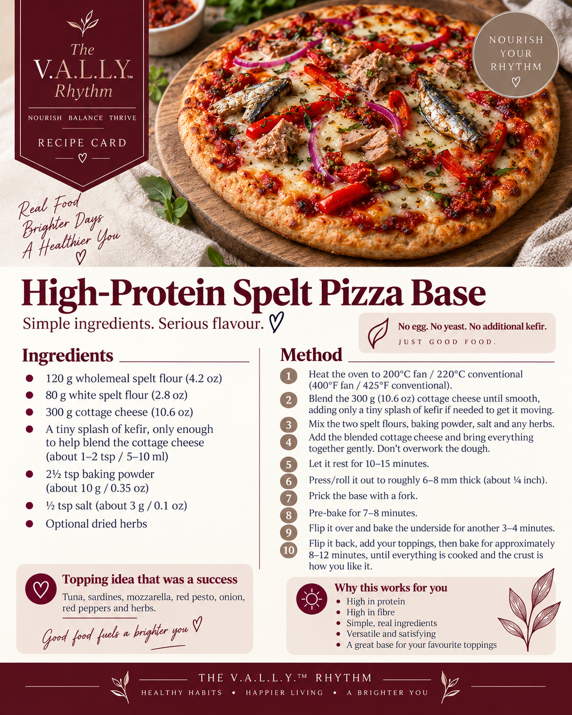 High-Protein Spelt Pizza Base