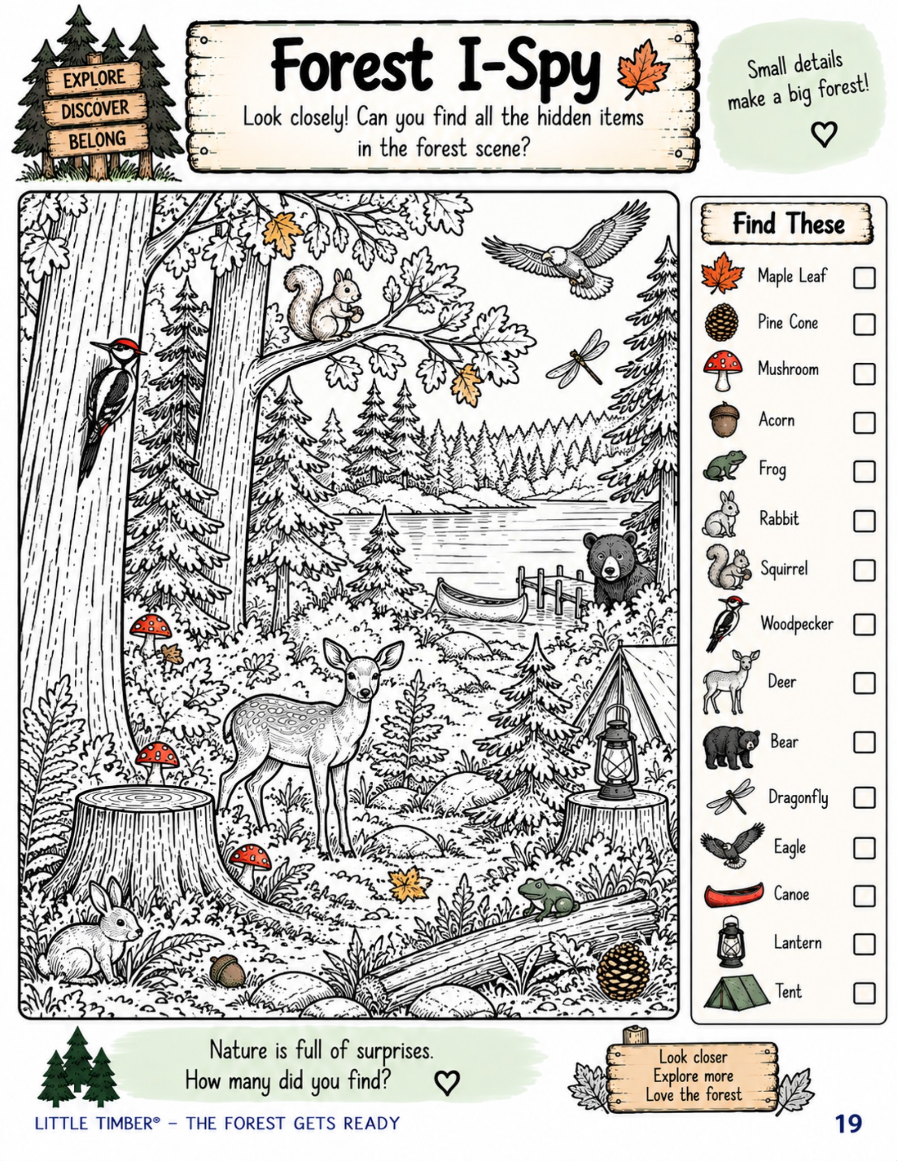 Little Timber story sample page