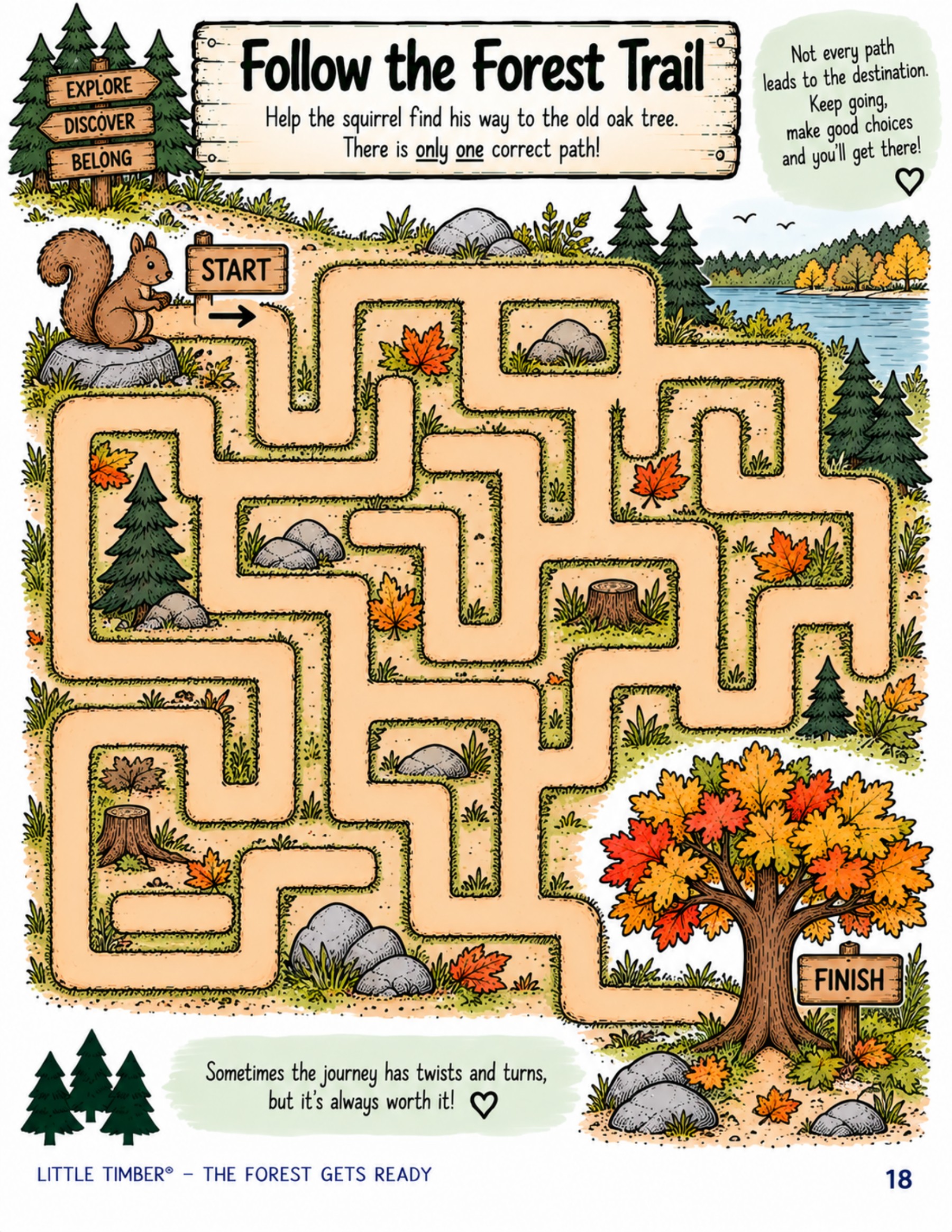 Little Timber forest trail maze