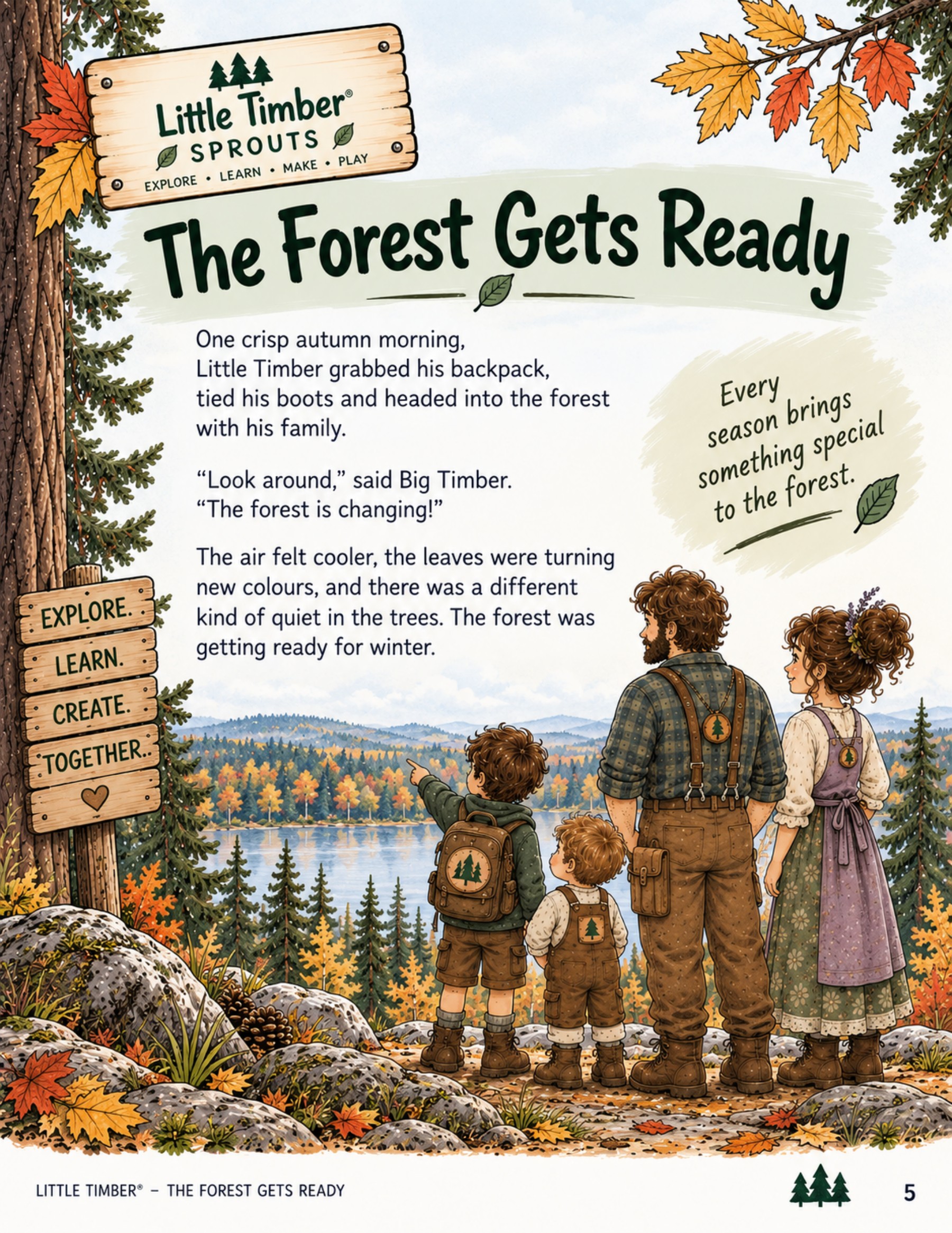 Little Timber Timber Sprouts The Forest Gets Ready Activity Book