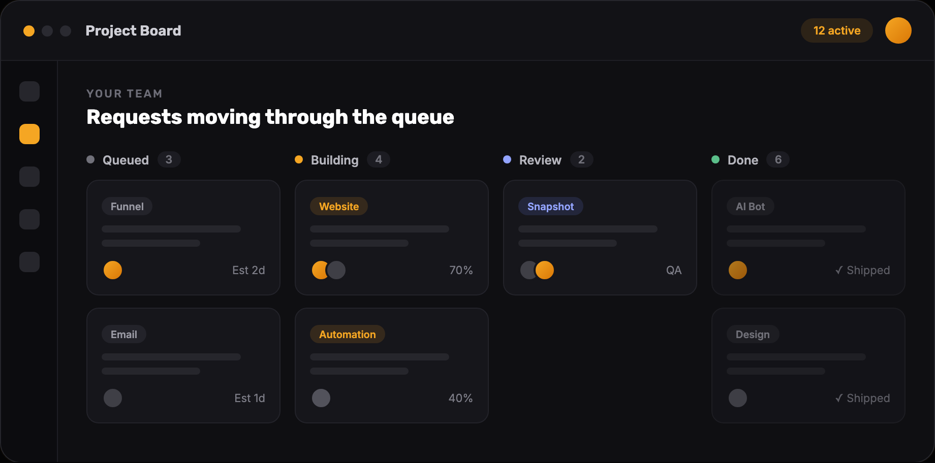 Project task board