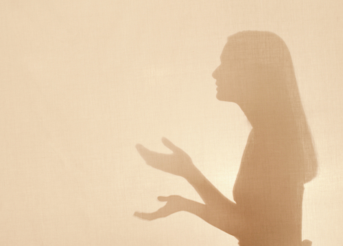A girl in the shadow A girl in the shadow