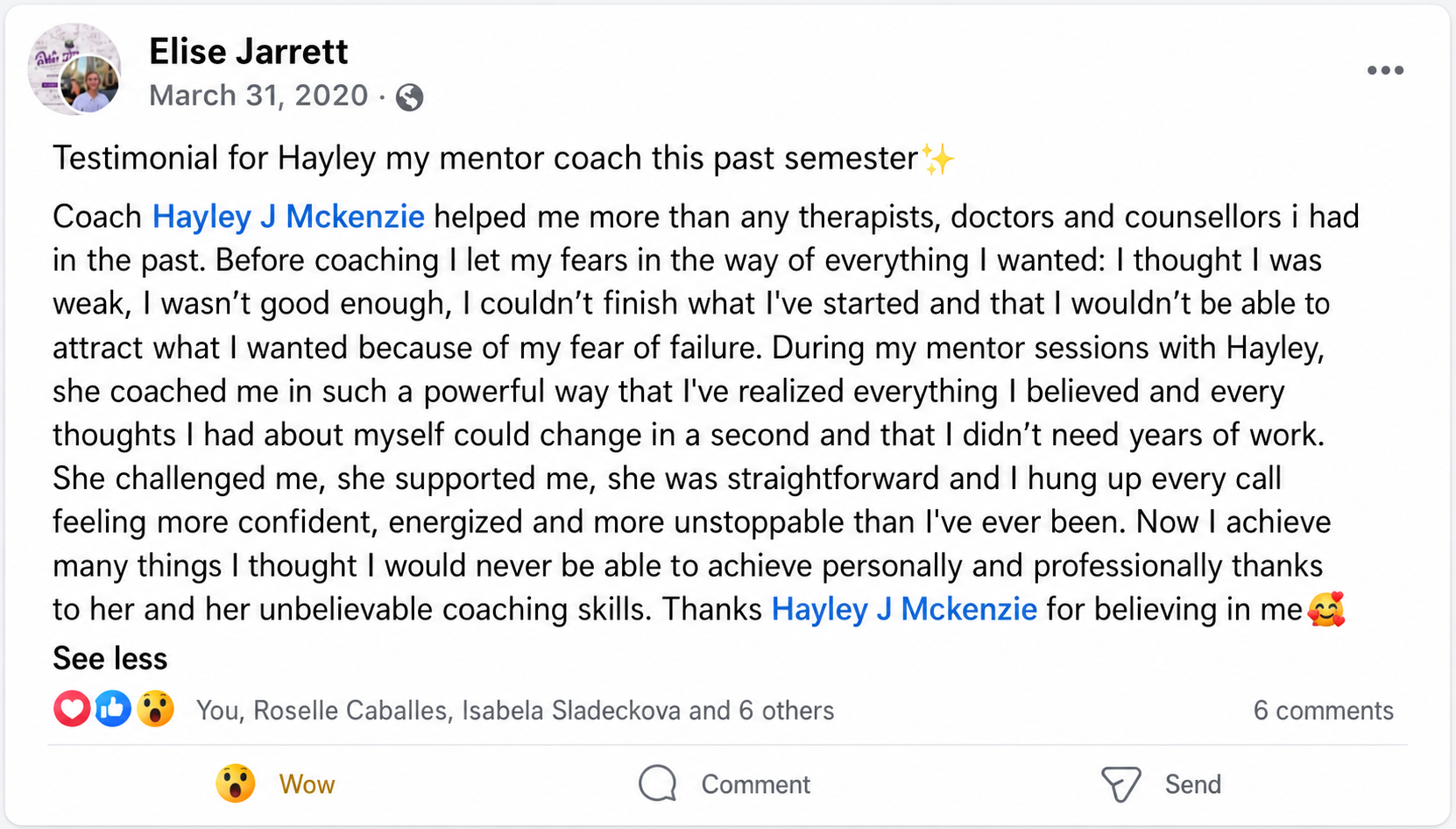 RHI student testimonial