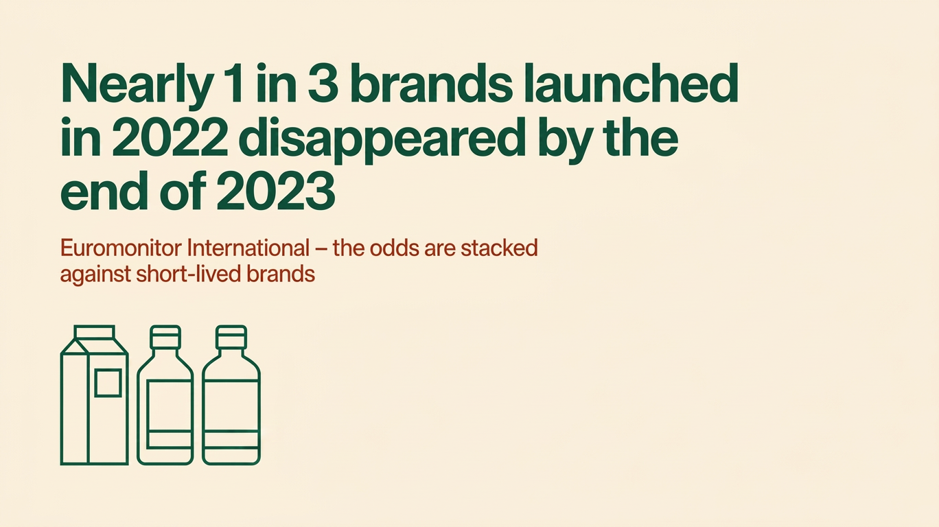 A third of brands launched in 2022 were discontinued by the end of 2023 A third of brands launched in 2022 were discontinued by the end of 2023
