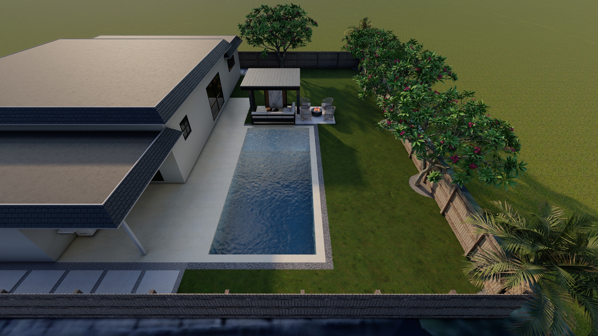 Backyard oasis concept