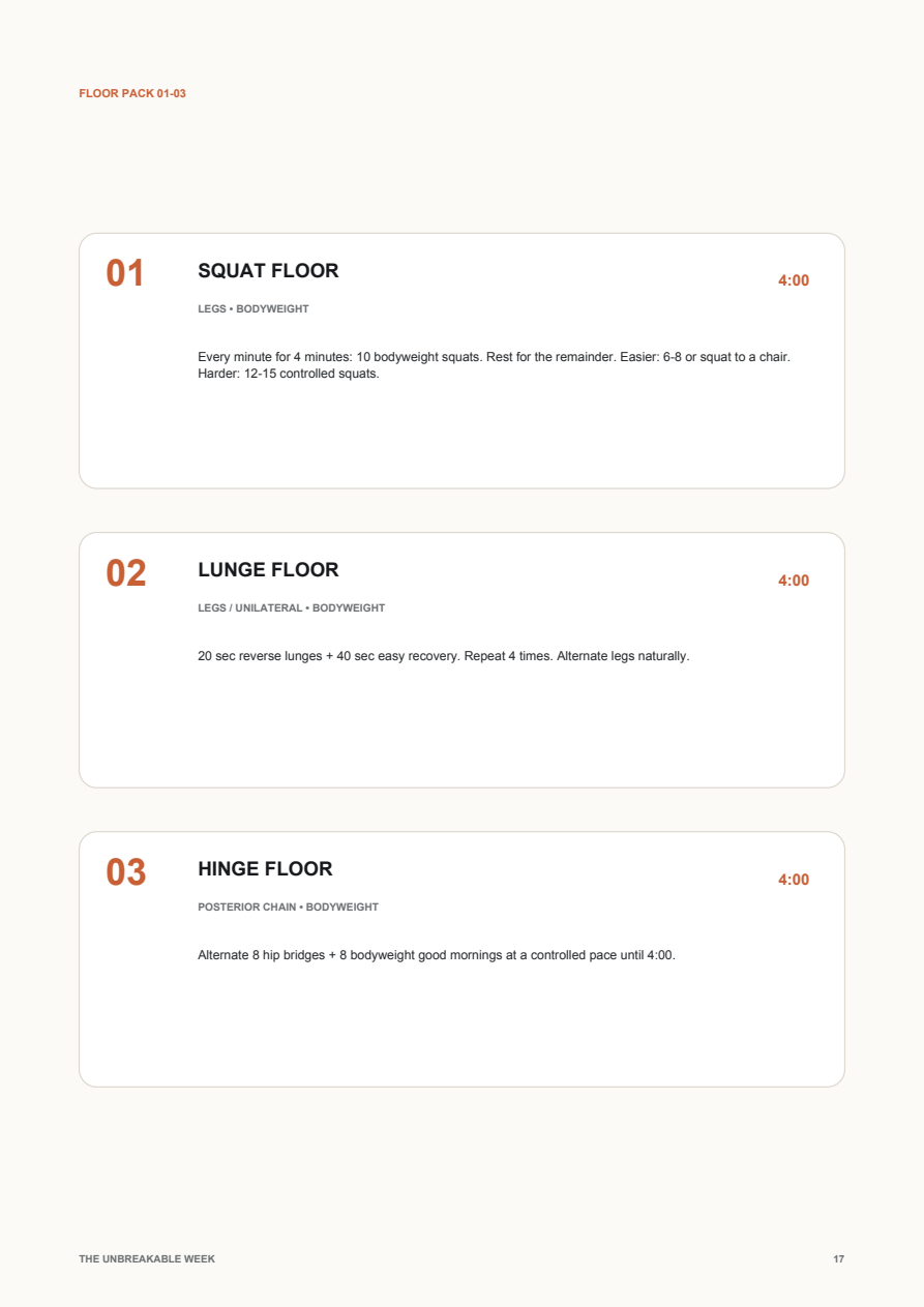 Four-minute Floor session page