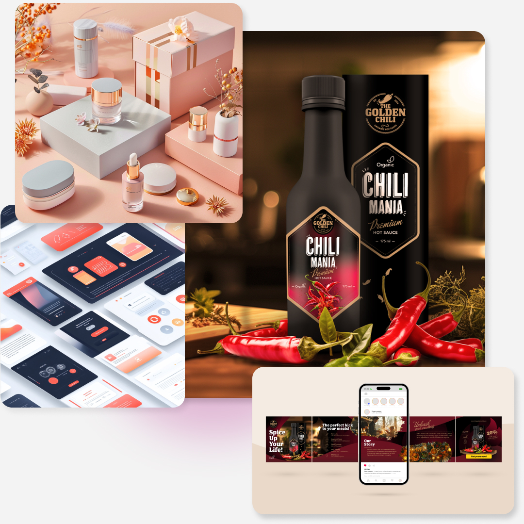 Kvinne ser på fargeprøve mens hun jobber med grafisk design på datamaskinen