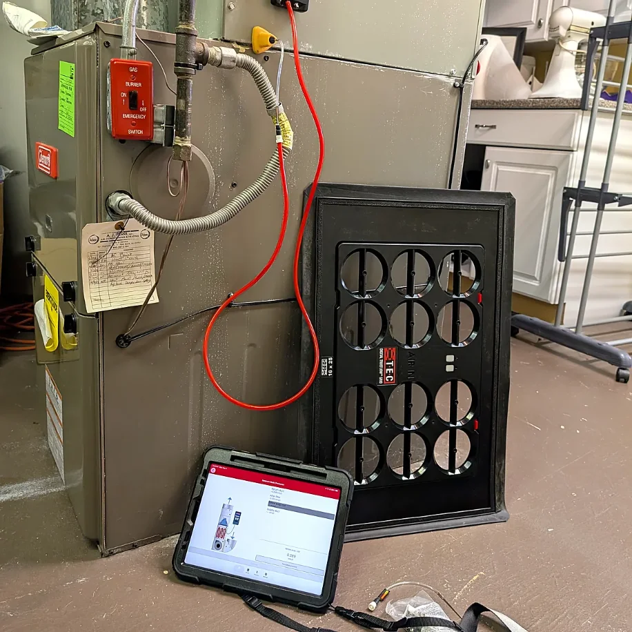 TrueFlow grid airflow test, Novus Mechanical