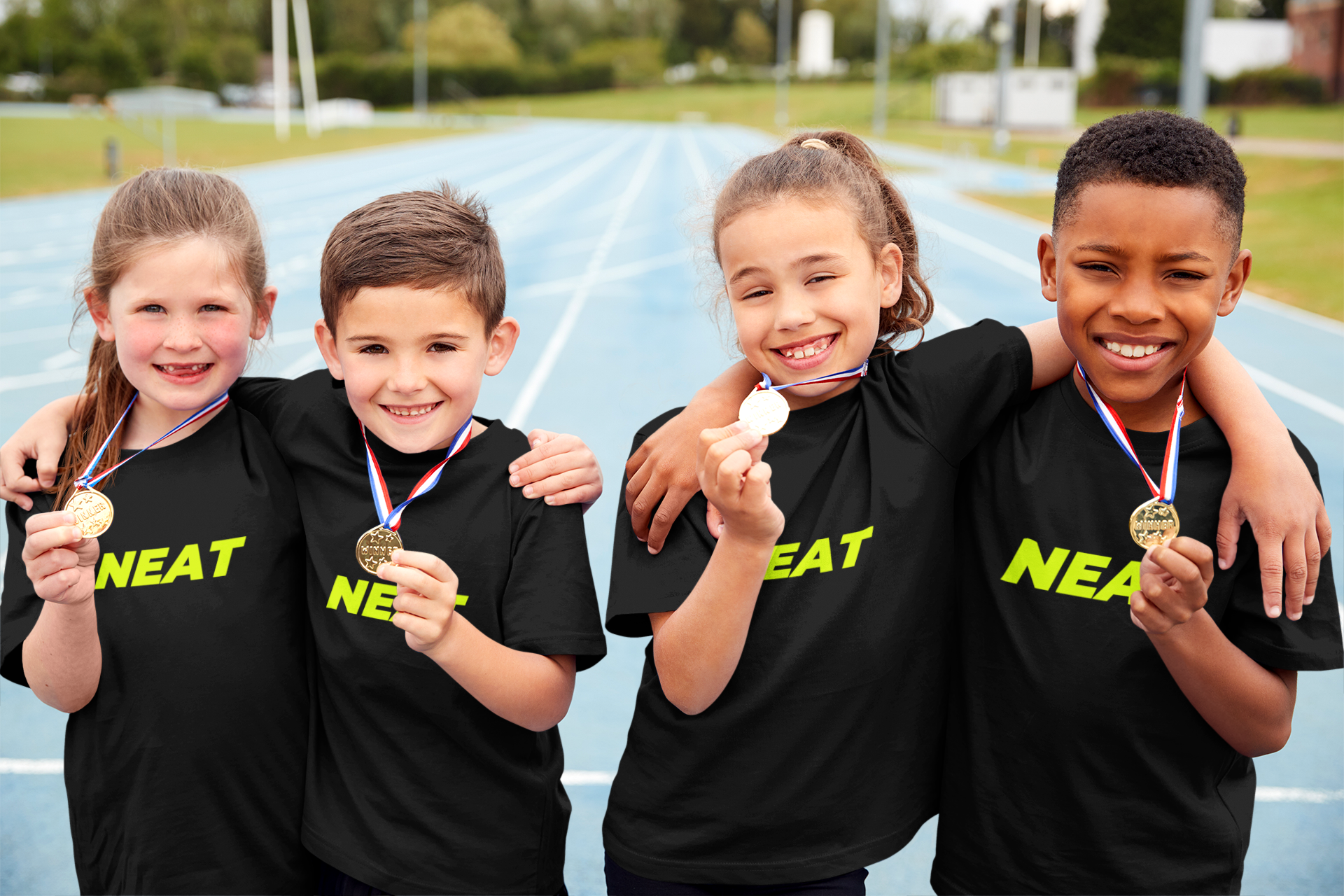 Children celebrating at Neat Chances