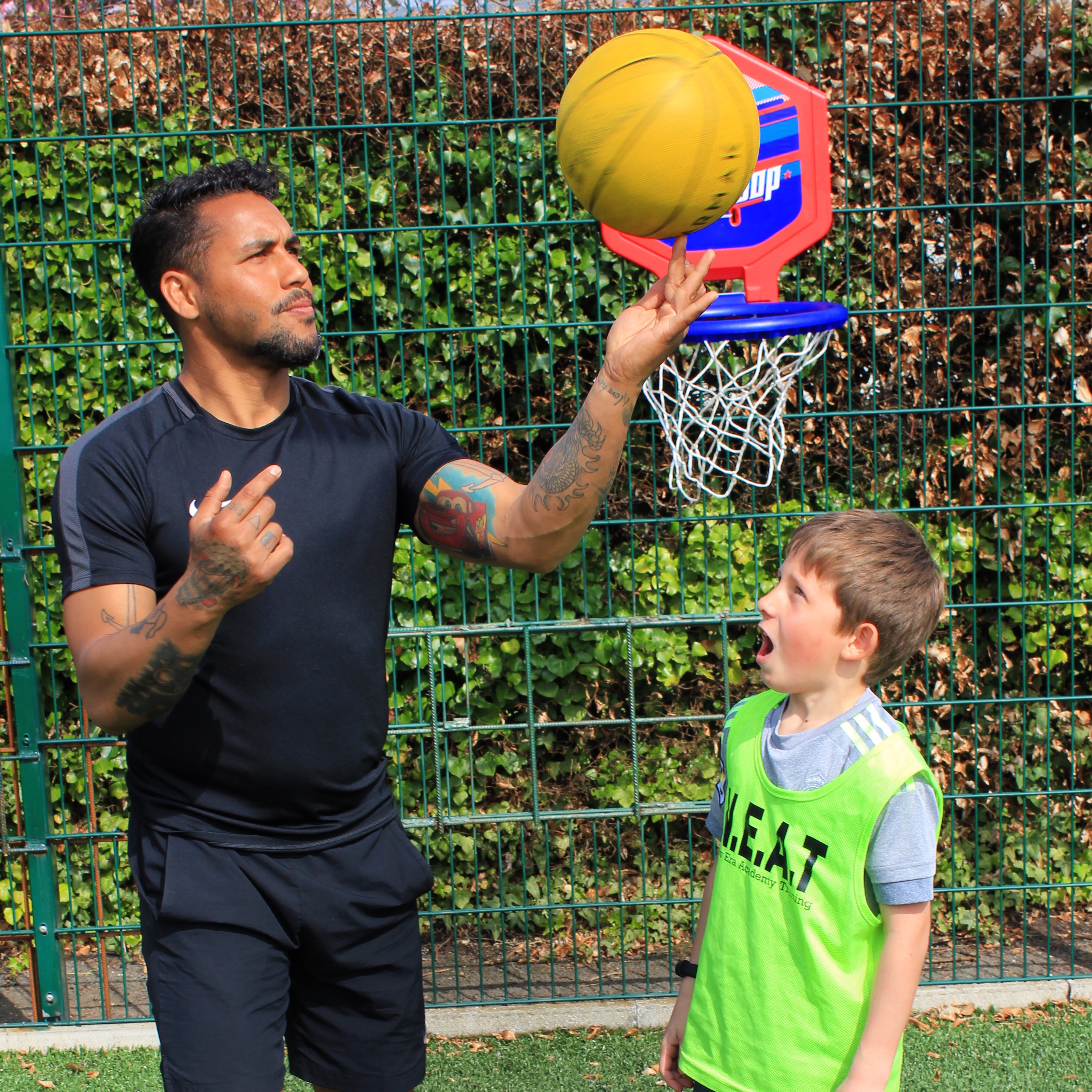 Coach working 1-to-1 with a child at Neat Chances, Surrey