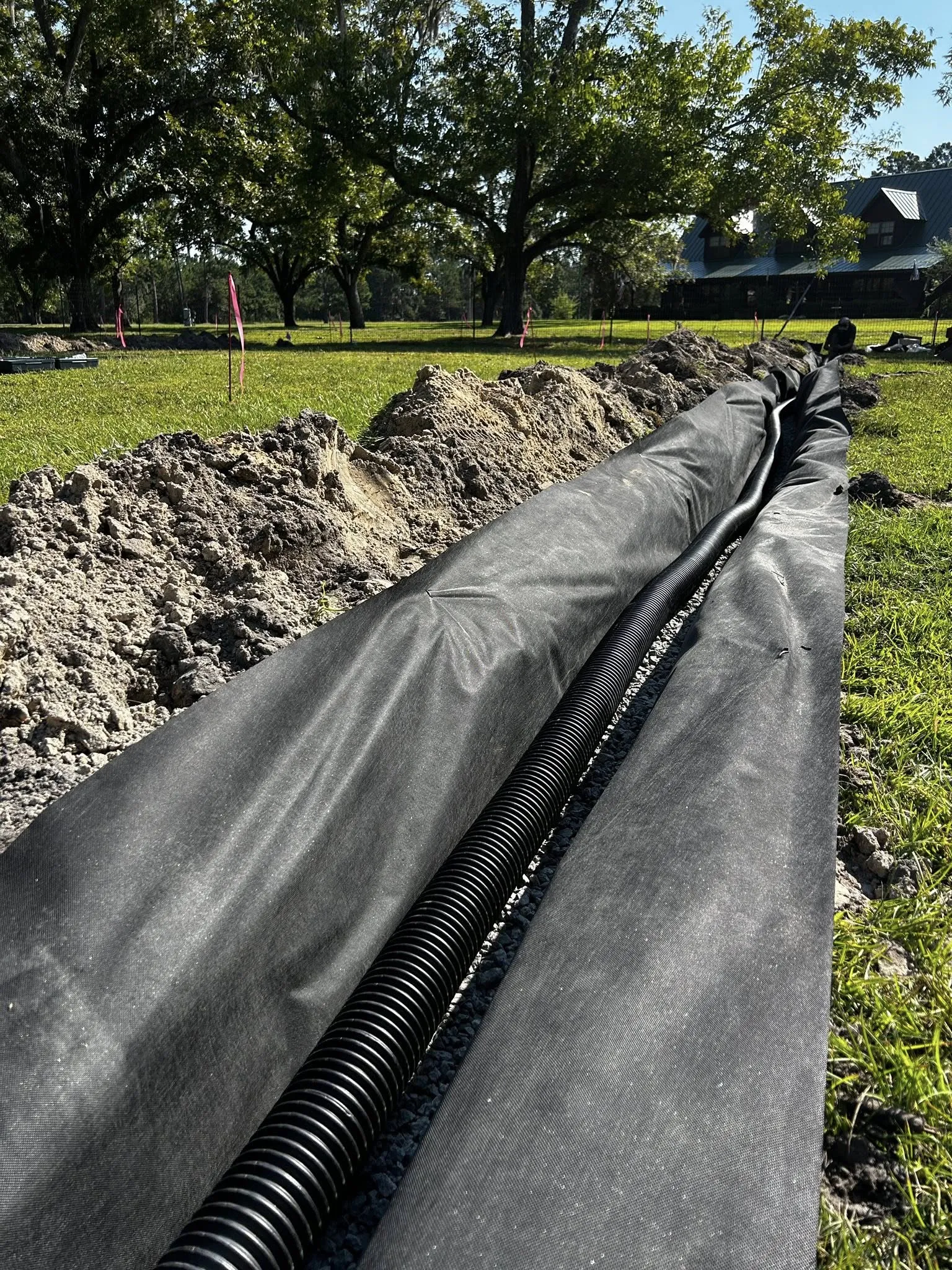 Professional drainage system installation