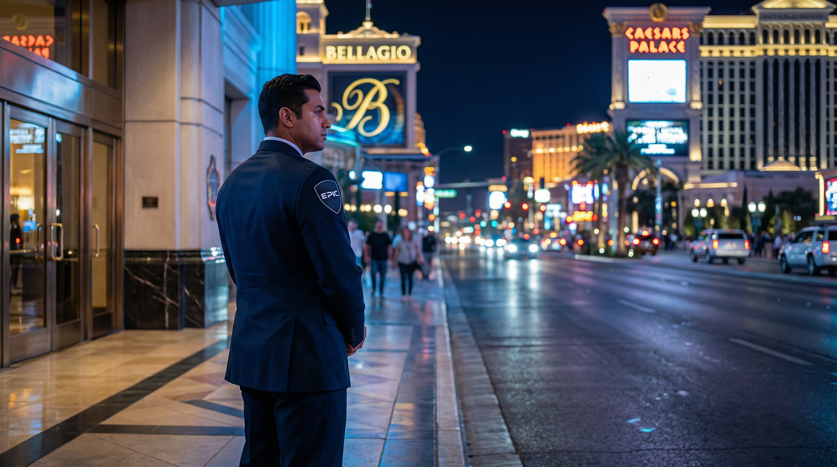 Epic Security guard on the Las Vegas Strip