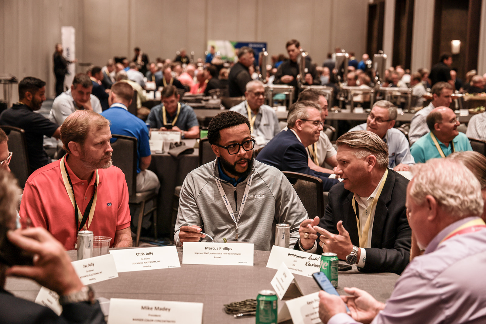 Marcus G. Phillips leading a roundtable discussion at the Pentair Supplier Showcase
