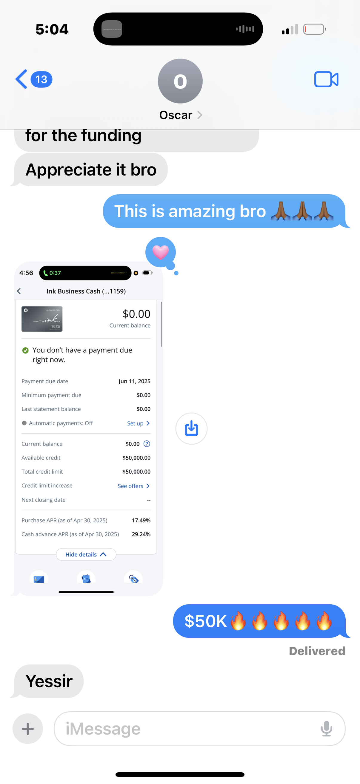 Funding approval proof