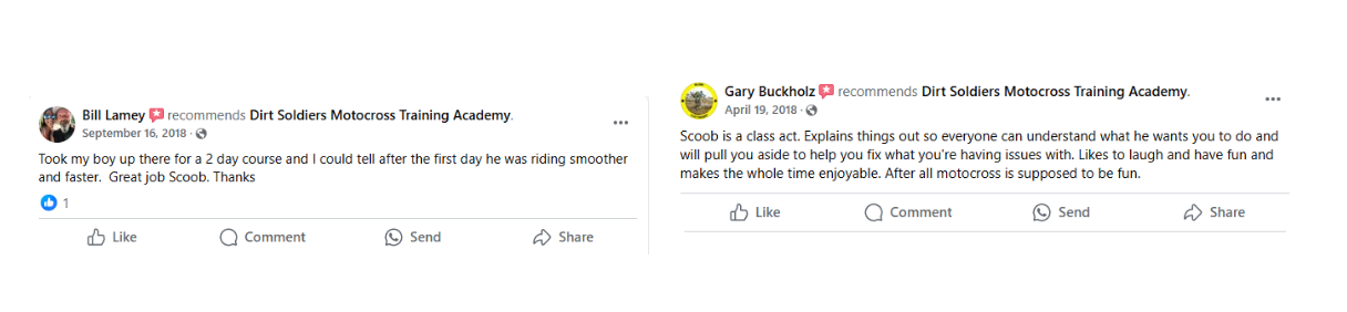 Screenshot of a real customer testimonial