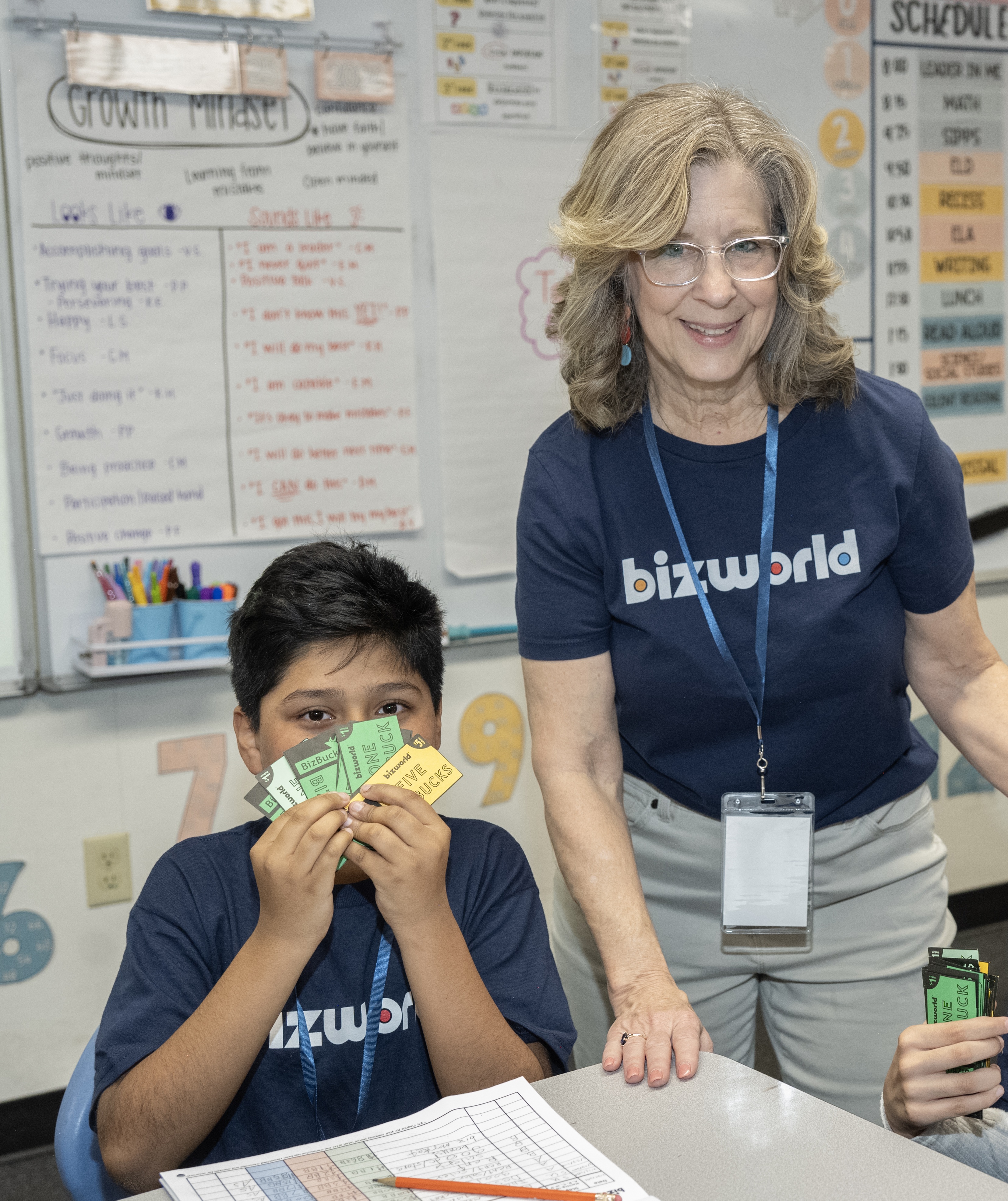 BizWorld students engaged in classroom activity