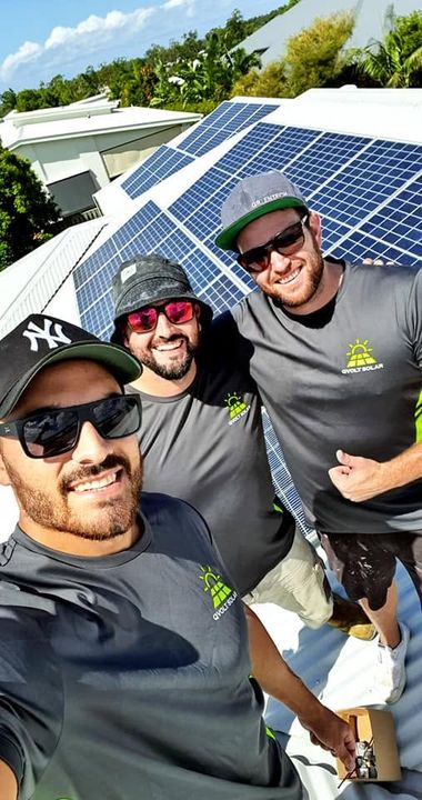 Rev with the Qvolt Solar team on a roof install