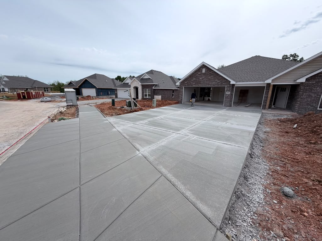 Driveway installation by TRS Concrete in Springdale AR