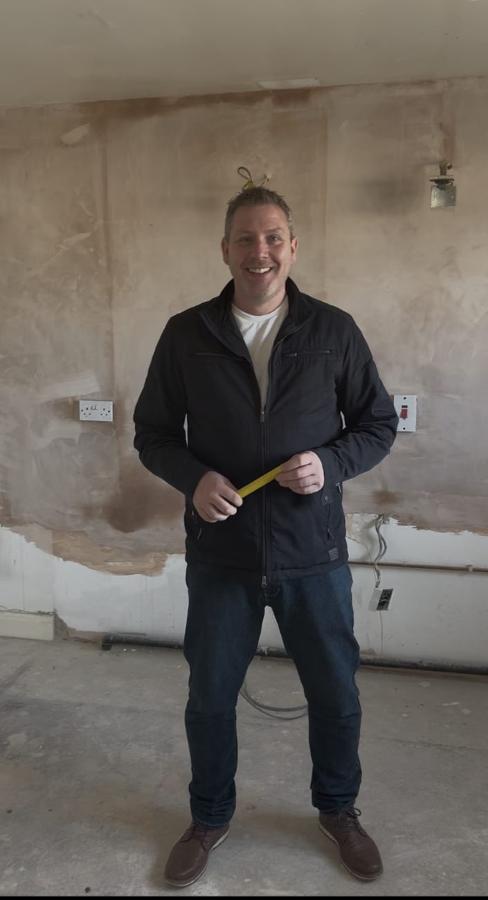 Darren on site during a refurbishment