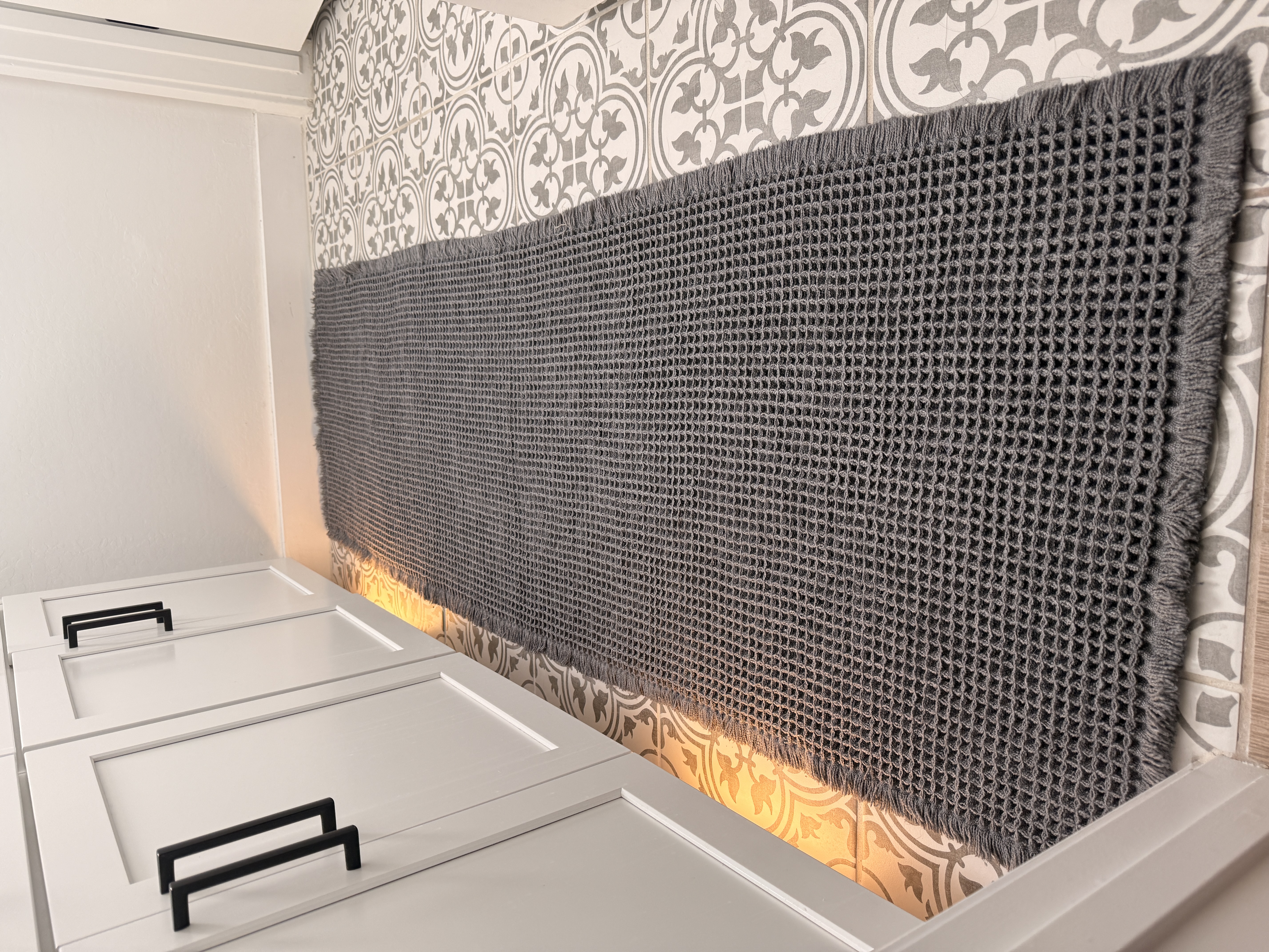 Motion under cabinet lights and Waffle Bathroom Rug Motion under cabinet lights and Waffle Bathroom Rug
