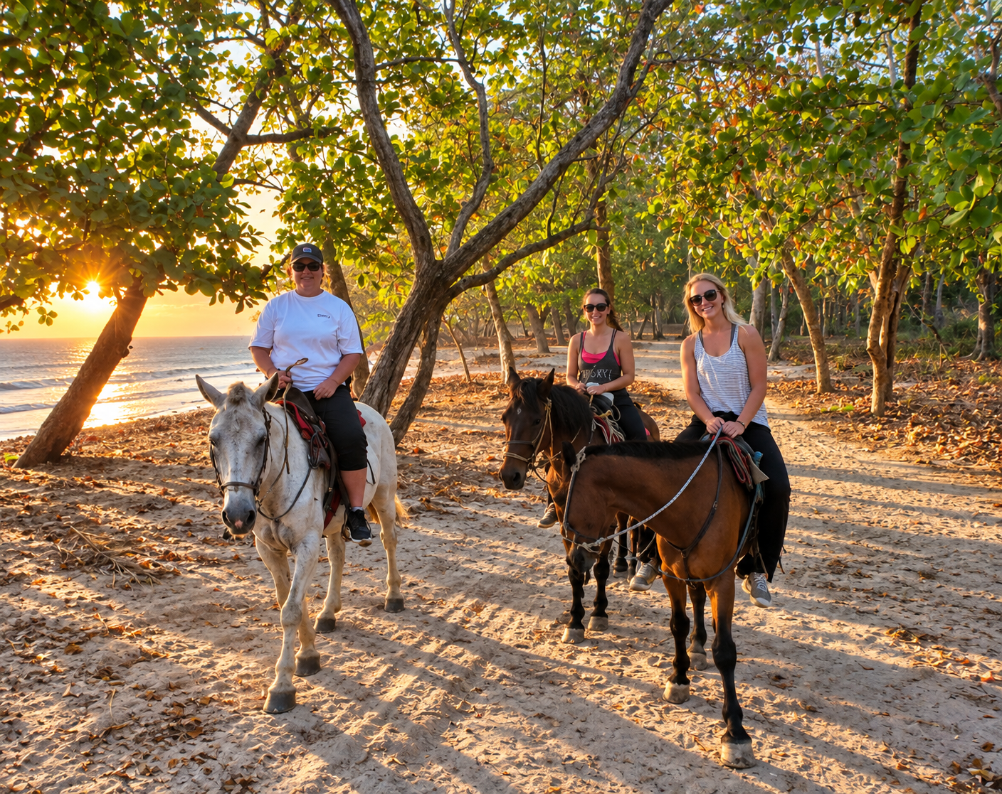 Horseback riding on a Costa Rica beach