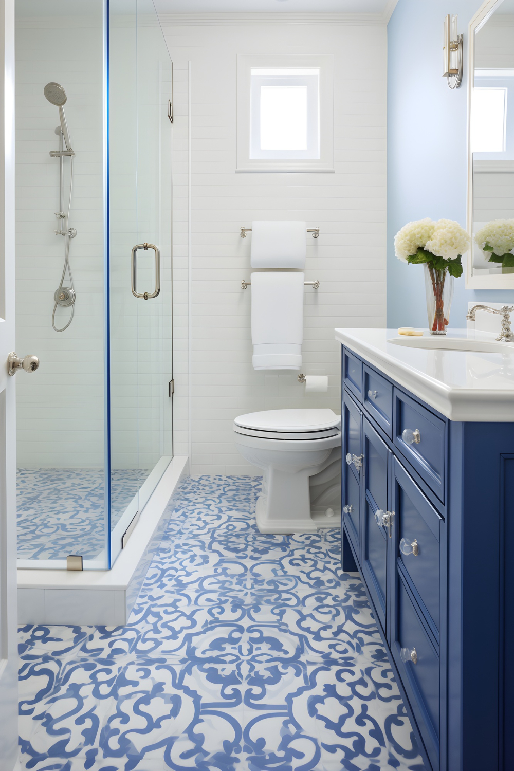 Finished bathroom remodeling project
