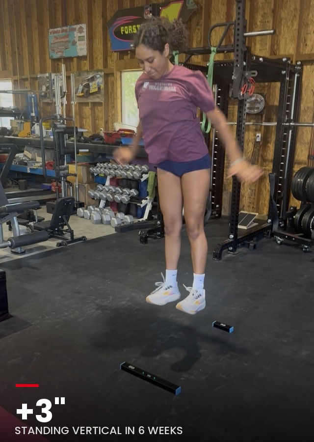 Athlete added 3 inches to standing vertical in 6 weeks
