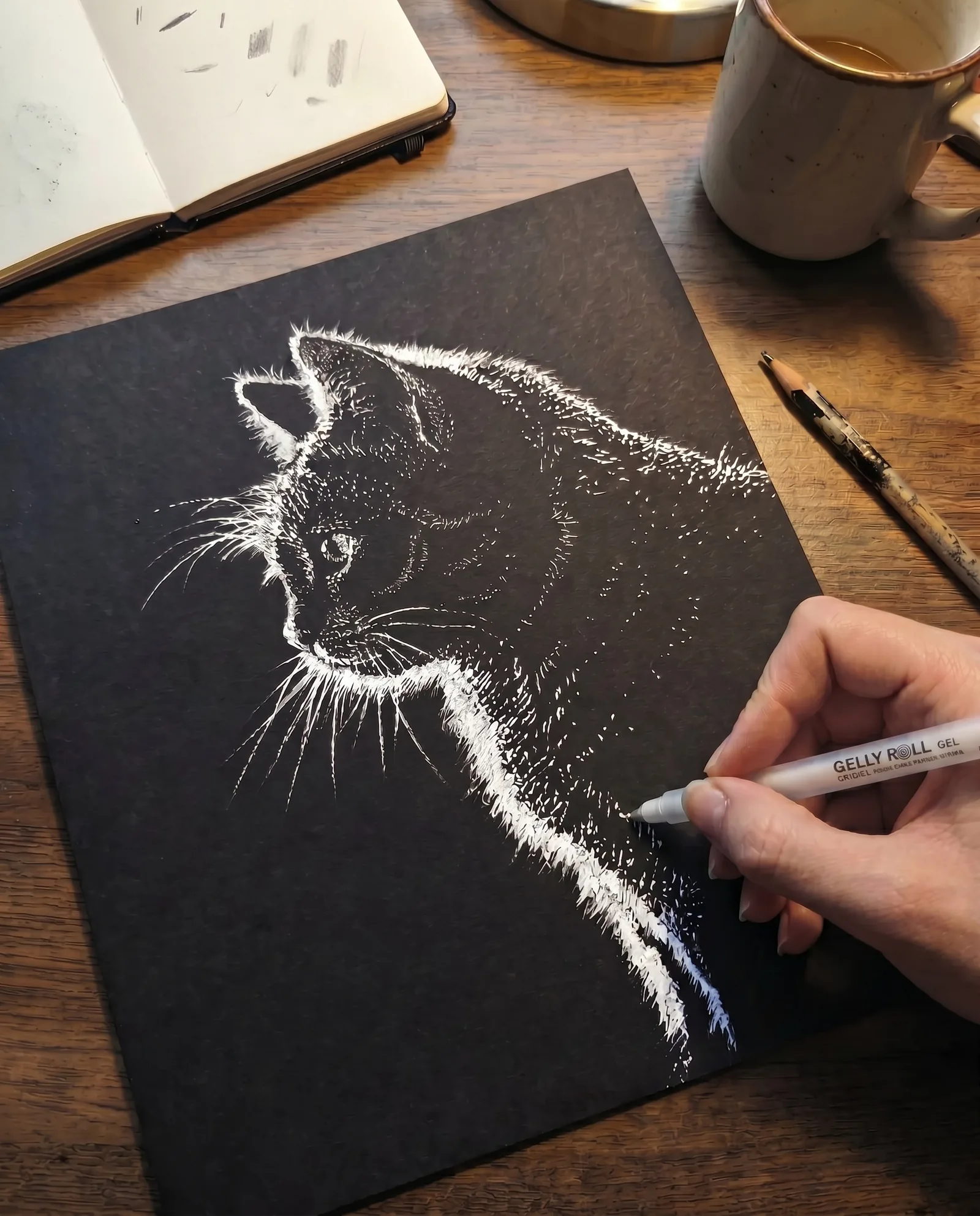 The Glowing Cat Portrait